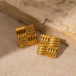Selma | Square Twist Studs